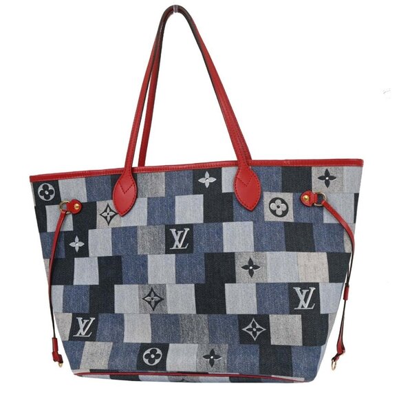 Louis Vuitton Monogram Denim Neverfull MM Shoulder Tote Bag M44981 AR5109 177612 - Picture 2 of 10